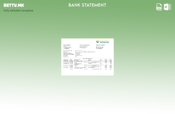 модерен стил Киргистан Kirgizbank доказ за адреса шаблон за извод од банка